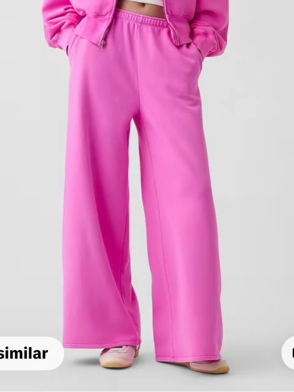 Gap wide leg hot pink sweats